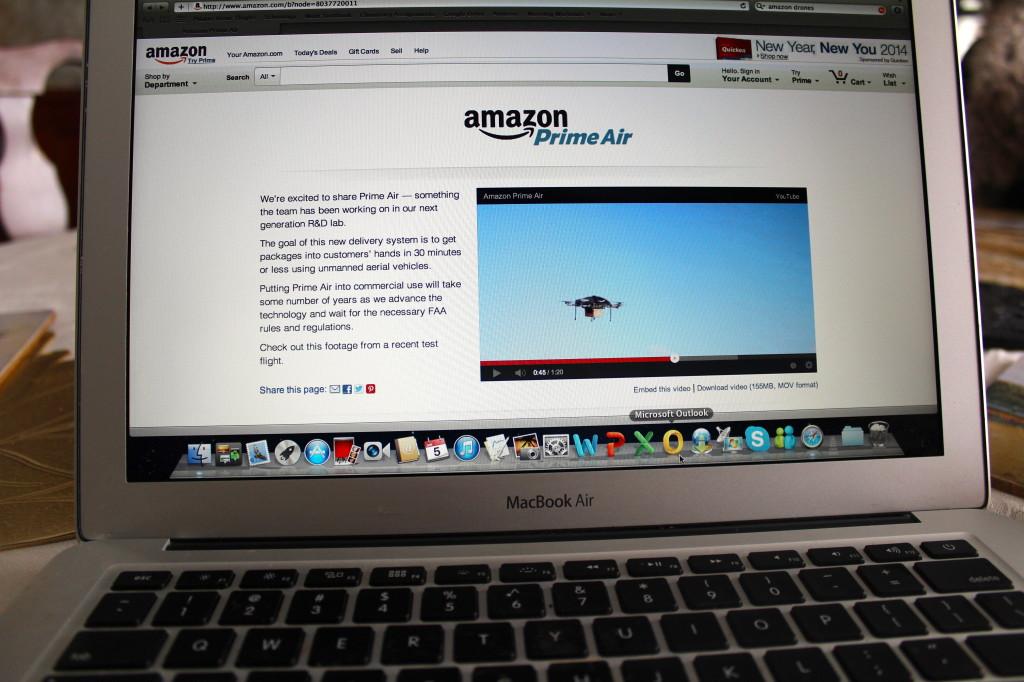 Prime Air Amazon Drone being explained on the Amazon website 
