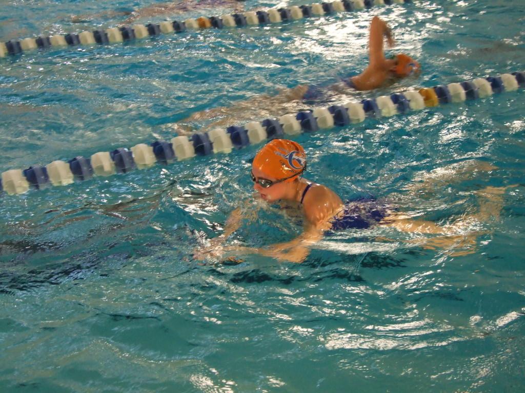 The CHS girls' swim team faced Rockwood Summit in their home meet. CHS took first in 12 events (Mary McGuire).