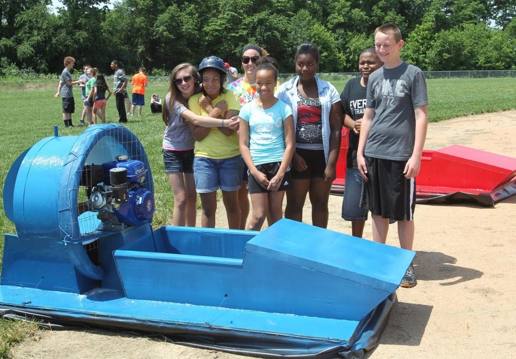 Students at a STEM summer camp in Belleville, Illinois build a hovercraft.  Educational camps are popular among CHS students (Derik Holtmann/Belleville News-Democrat/MCT).