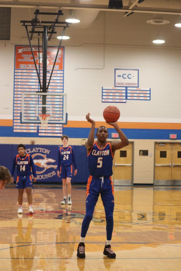 DeCarlos Brown takes a free throw. 