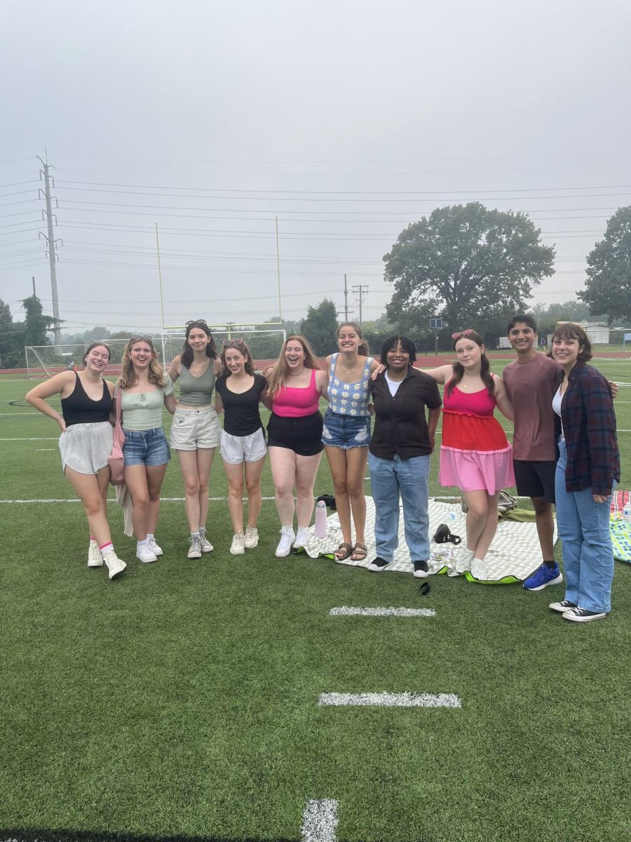 Friends Forever. Senior Casey Piston poses with friends at the end of the sunrise. Photos, reuniting with friends and throwing around a football filled the time. “My biggest tip for incoming freshmen would be to actually raise your hand in class - it helps you, your classmates and your teacher,” senior Casey Piston said,“Additionally, go to all major school events. You can always leave if you aren't having fun, but more often than not, people find something to enjoy.” 