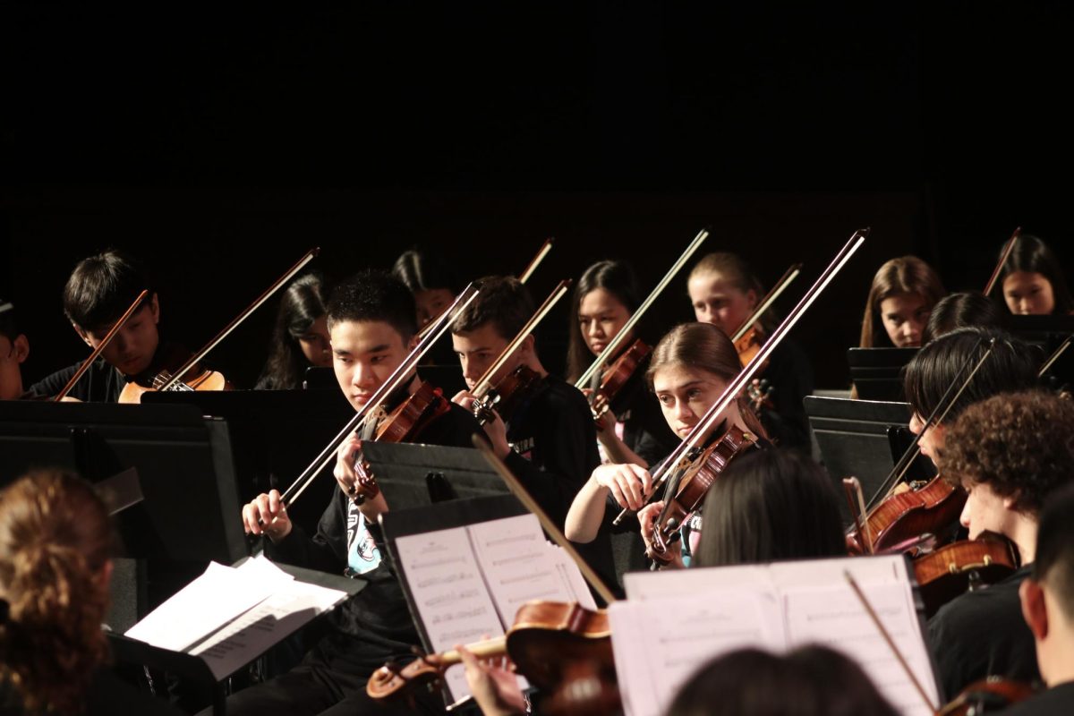 On Oct. 23, the chamber and symphonic orchestras hosted an '80s-themed concert. Songs like “Eye of the Tiger” and “The Final Countdown” were featured. “I think my favorite part was how engaged the audience was. The parents got involved, which made the vibe in the auditorium really fun and exciting,” sophomore Zoe Baldwin said. “I also liked how many different songs there were because it was fun to switch between so many.”