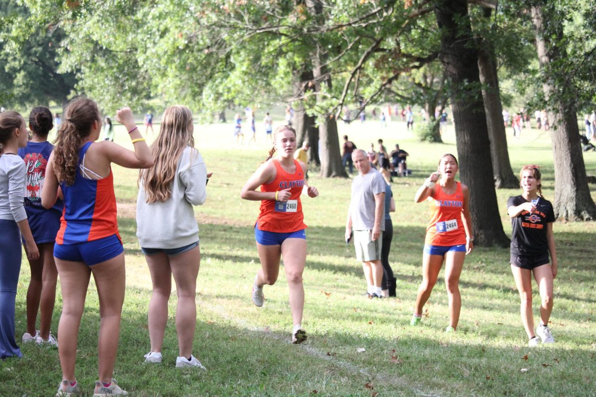 As she neared the end of the race, senior Anna McAndrew led the way, paving the path to her victory. At the Bishop DuBorg Invitational, McAndrew finished first overall in the girls meet. 