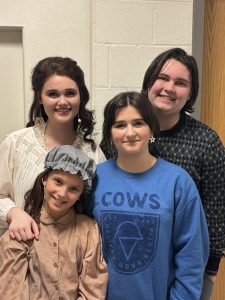 The Schaumburg siblings regroup after rehearsal Monday, Feb. 3.